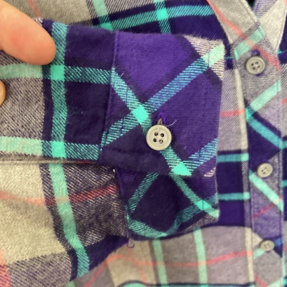 BNWOT Columbia Simply Put plaid flannel button up shirt women’s size small - Picture 5 of 6